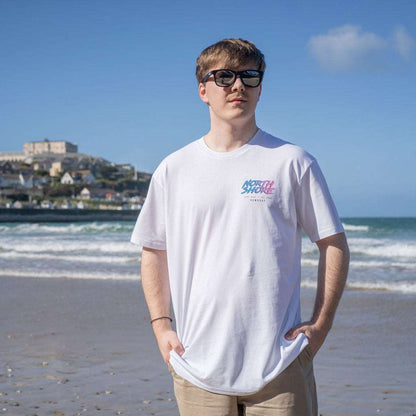 80’s Fade White T Shirt- White | Northshore Surf Shop | T Shirt