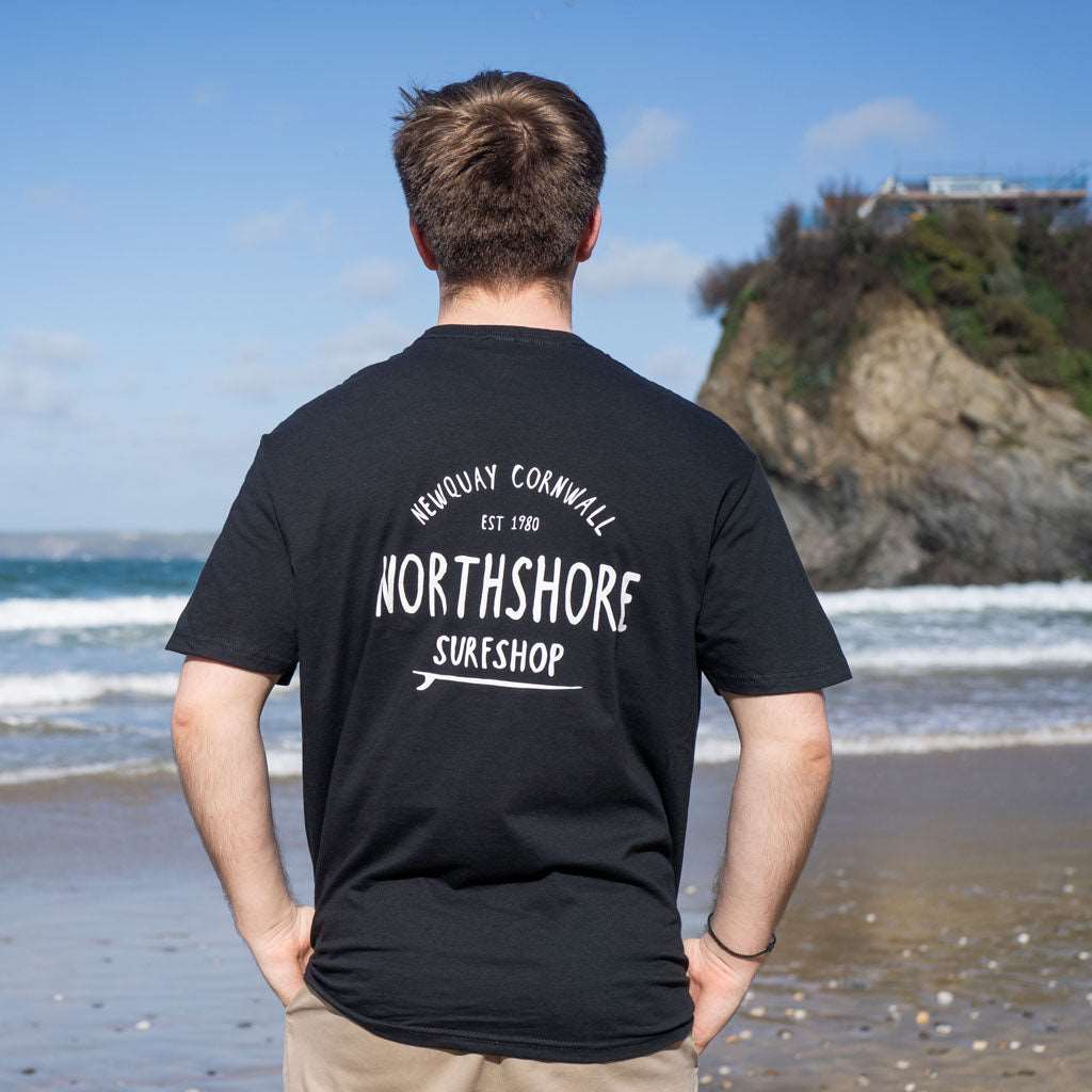 Classic Logo T Shirt | Black | Northshore Surf Shop | T Shirt - Northshore Newquay - Surf/Skate Shop