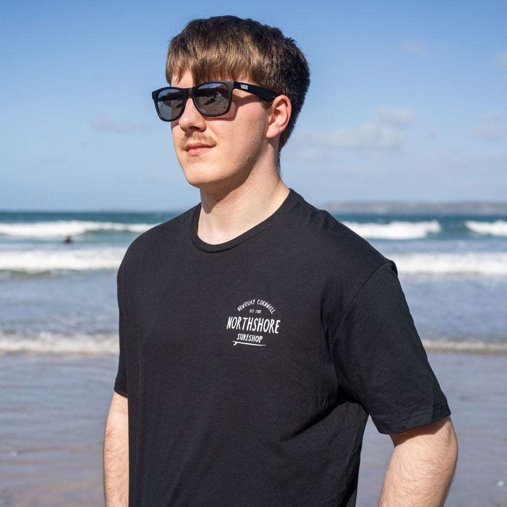 Classic Logo T Shirt | Black | Northshore Surf Shop | T Shirt - Northshore Newquay - Surf/Skate Shop