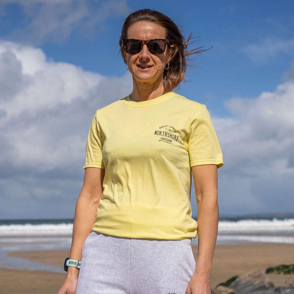Classic Logo T Shirt | Lemon | Northshore Surf Shop | T Shirt - Northshore Newquay - Surf/Skate Shop