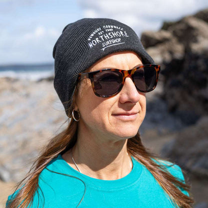 Classic Logo Embroidered Beanie Charcoal | Northshore Surf Shop | Beanie
