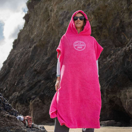 Towelling Change Robe Hot Pink | Northshore Surf Shop | Changing Robe