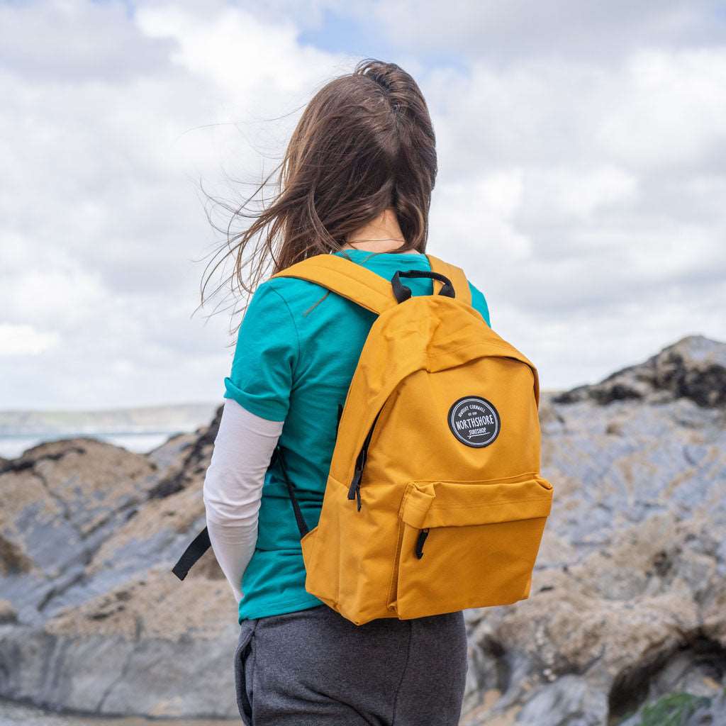 Northshore Classic Logo Backpack Mustard | Northshore Surf Shop | Backpacks - Northshore Newquay - Surf/Skate Shop