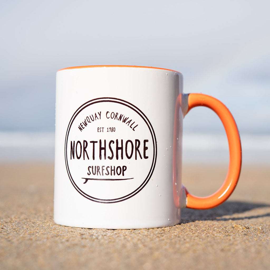 Classic Logo Gloss Mug Orange | Northshore Surf Shop | Coffee Cup