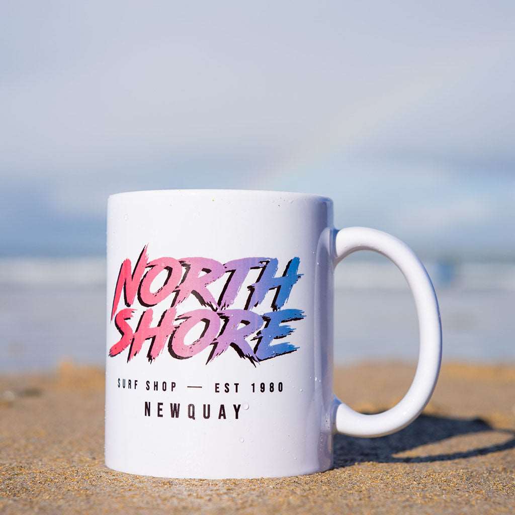 80s Fade Logo Gloss Mug | Northshore Surf Shop | Coffee Cup