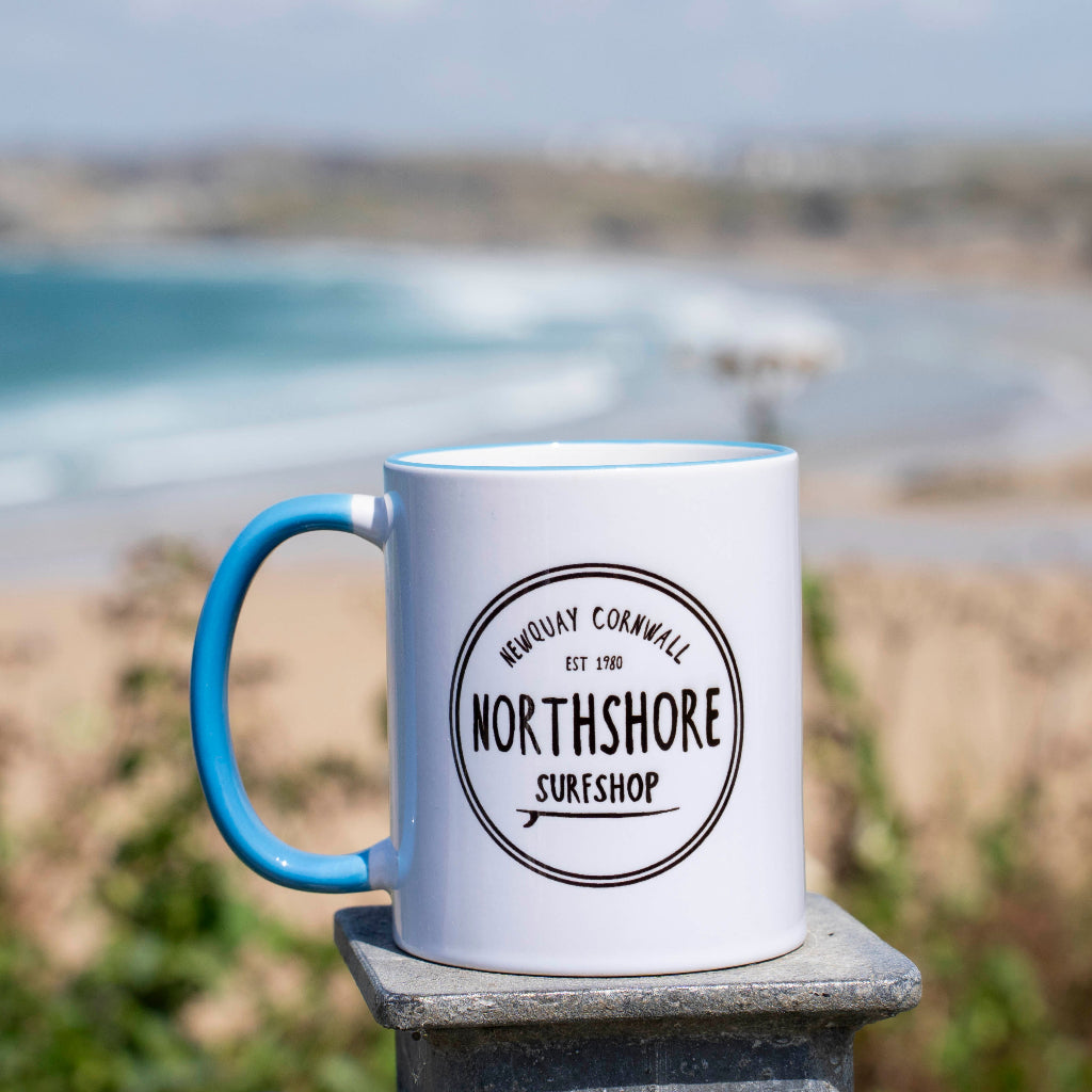 Classic Logo Gloss Mug Sky Blue | Northshore Surf Shop | Coffee Cup