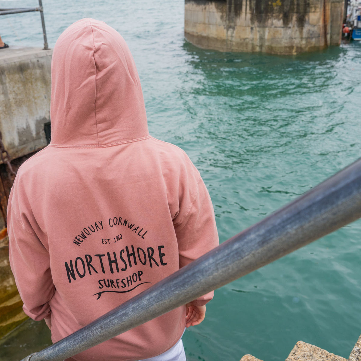 Classic Logo Hoodie | Dusty Pink | Northshore Surf Shop | Hooded Sweatshirt - Northshore Newquay - Surf/Skate Shop