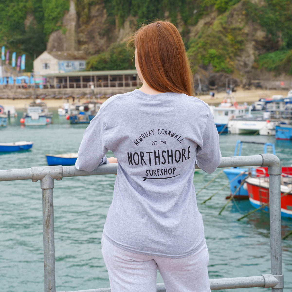 Classic Logo LS T Shirt | Sport Grey | Northshore Surf Shop | Long Sleeve T Shirt - Northshore Newquay - Surf/Skate Shop