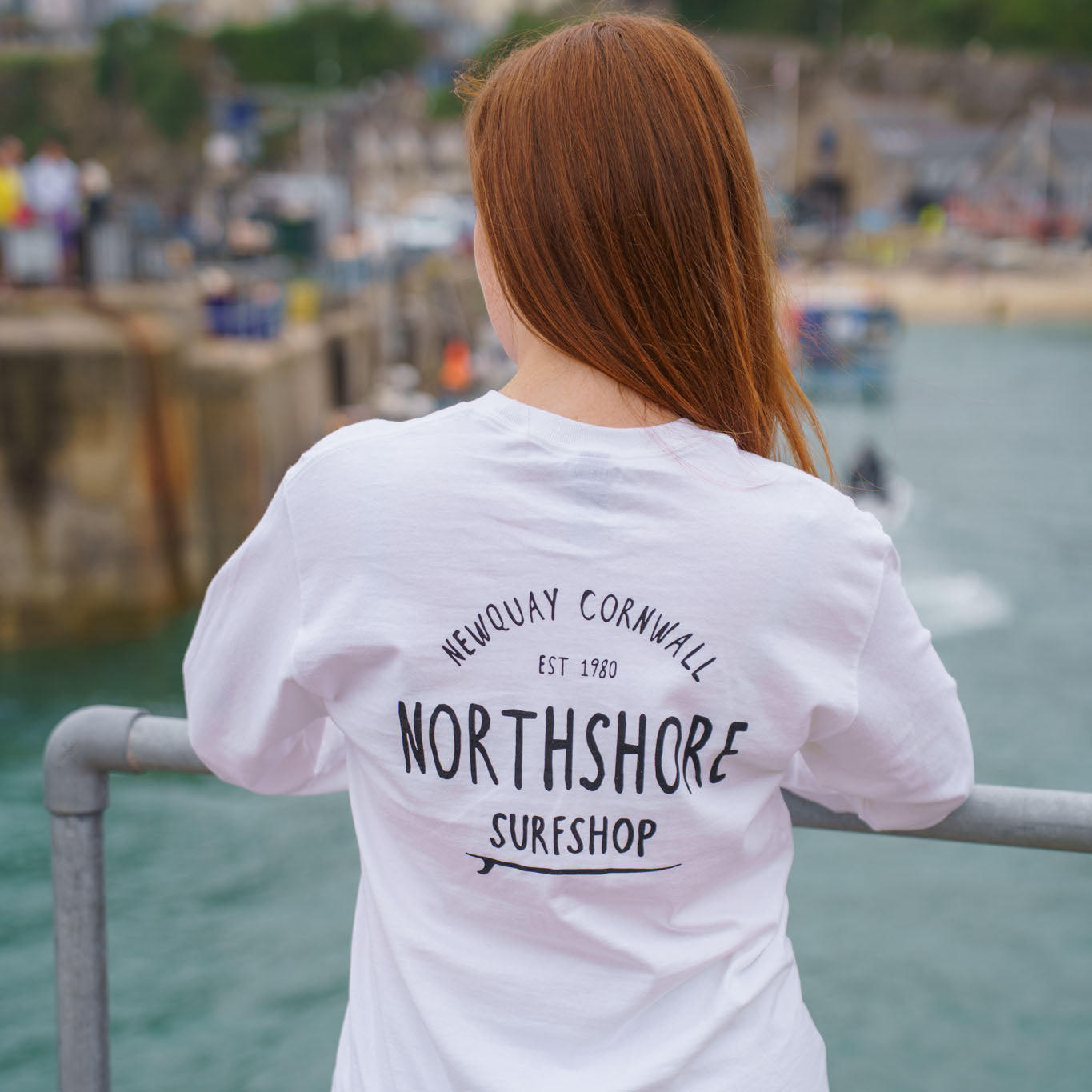 Classic Logo LS T Shirt |White | Northshore Surf Shop | Long Sleeve T Shirt - Northshore Newquay - Surf/Skate Shop