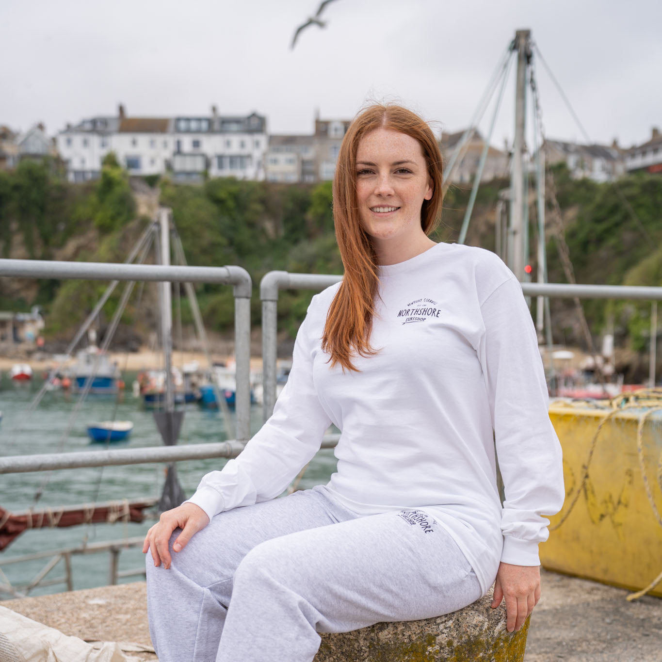 Classic Logo LS T Shirt |White | Northshore Surf Shop | Long Sleeve T Shirt - Northshore Newquay - Surf/Skate Shop