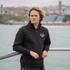 Northshore Emroidered Quarter Zip sweatshirt-Black | Northshore Surf Shop | Sweatshirt - Northshore Newquay - Surf/Skate Shop