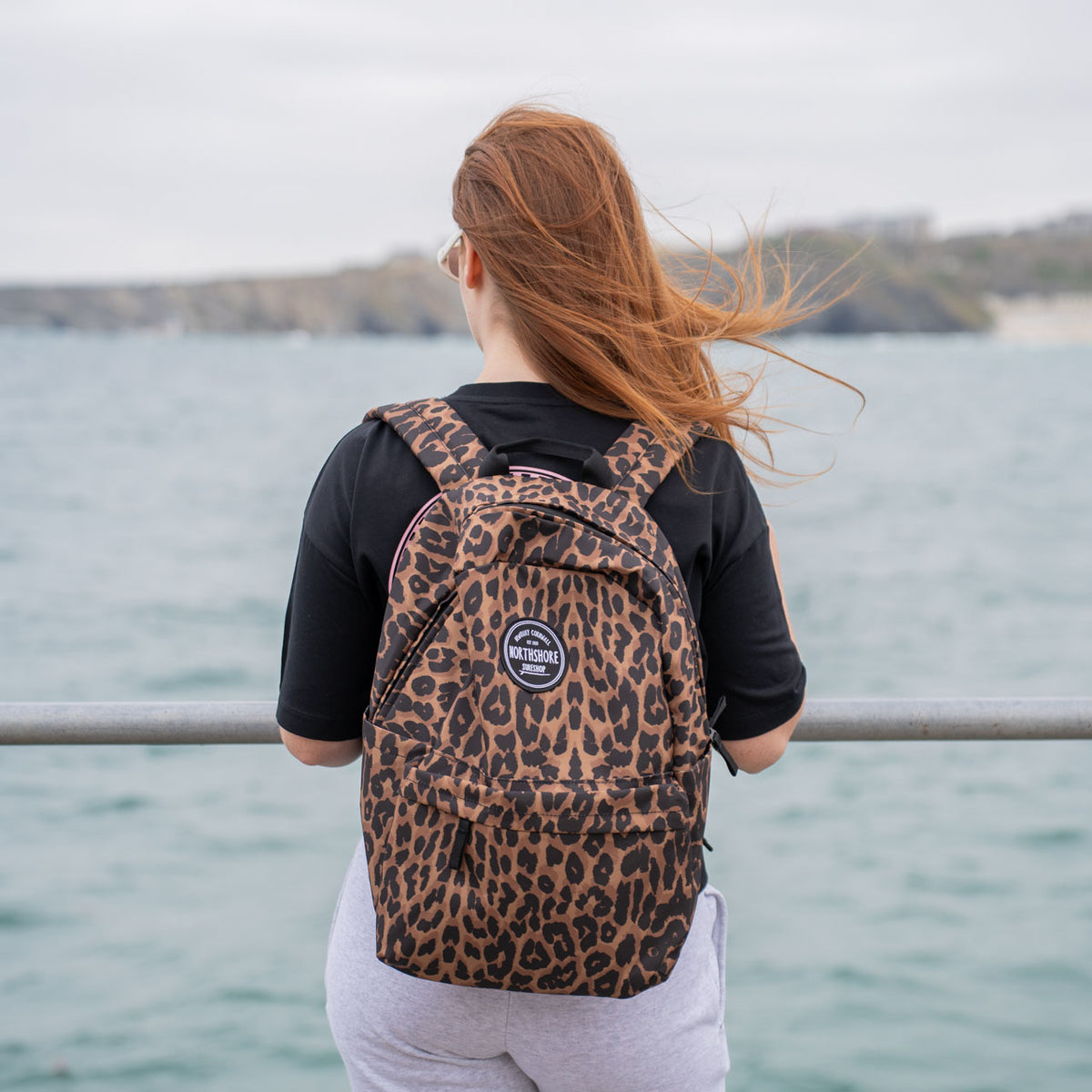 Northshore Classic logo backpack - leopard print | Northshore Surf Shop | Backpacks - Northshore Newquay - Surf/Skate Shop