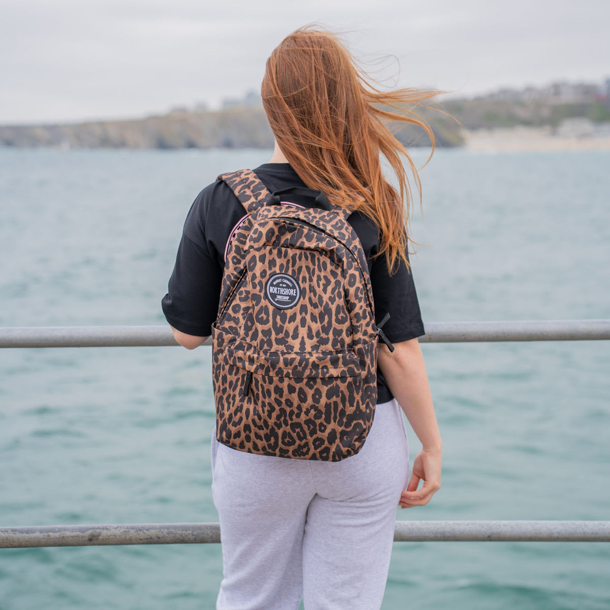 Northshore Classic logo backpack - leopard print | Northshore Surf Shop | Backpacks - Northshore Newquay - Surf/Skate Shop