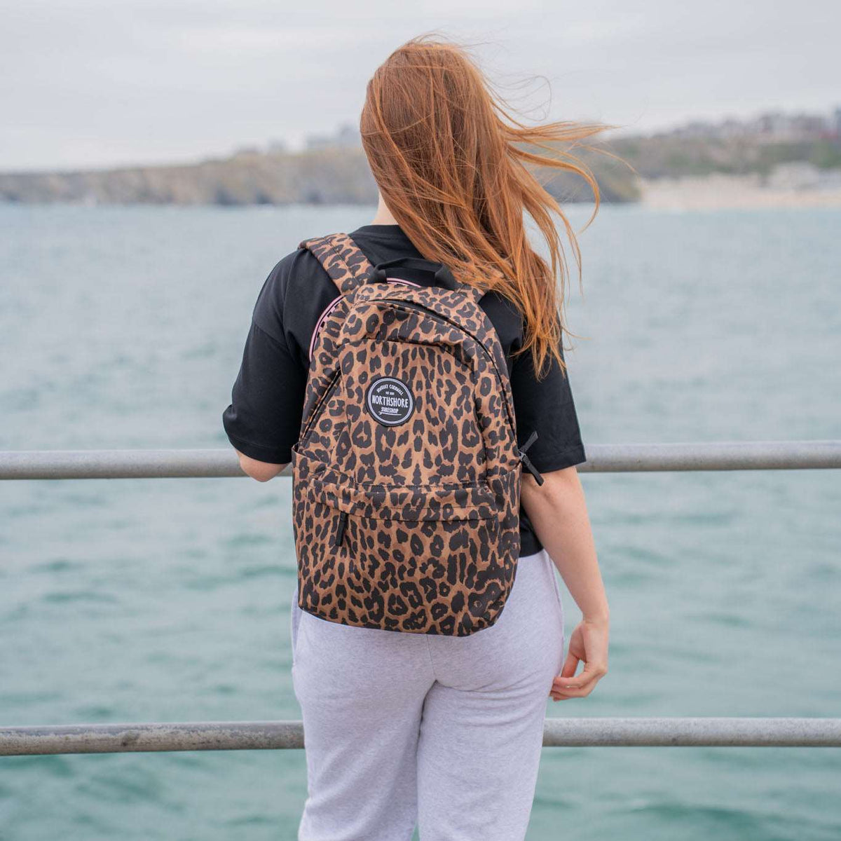 Northshore Classic logo backpack - leopard print | Northshore Surf Shop | Backpacks - Northshore Newquay - Surf/Skate Shop