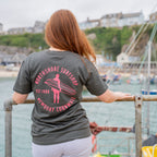 Heritage Organic Tee | Charcoal/Pink | Northshore Surf Shop | T Shirt - Northshore Newquay - Surf/Skate Shop