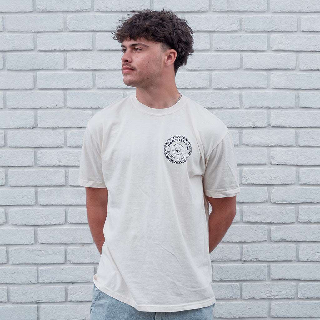 Checkered T-Shirt - Ivory | Northshore Surf Shop |