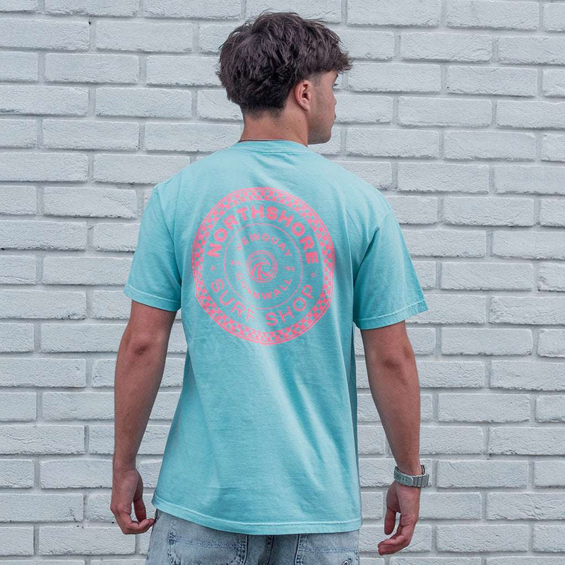Checkered T-Shirt - Chalky Mint | Northshore Surf Shop | T Shirt - Northshore Newquay - Surf/Skate Shop