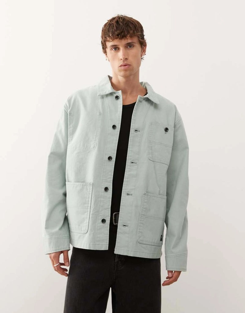 Vans Drill Chore Jacket-Gray Olive | Vans | Jacket - Northshore Newquay - Surf/Skate Shop