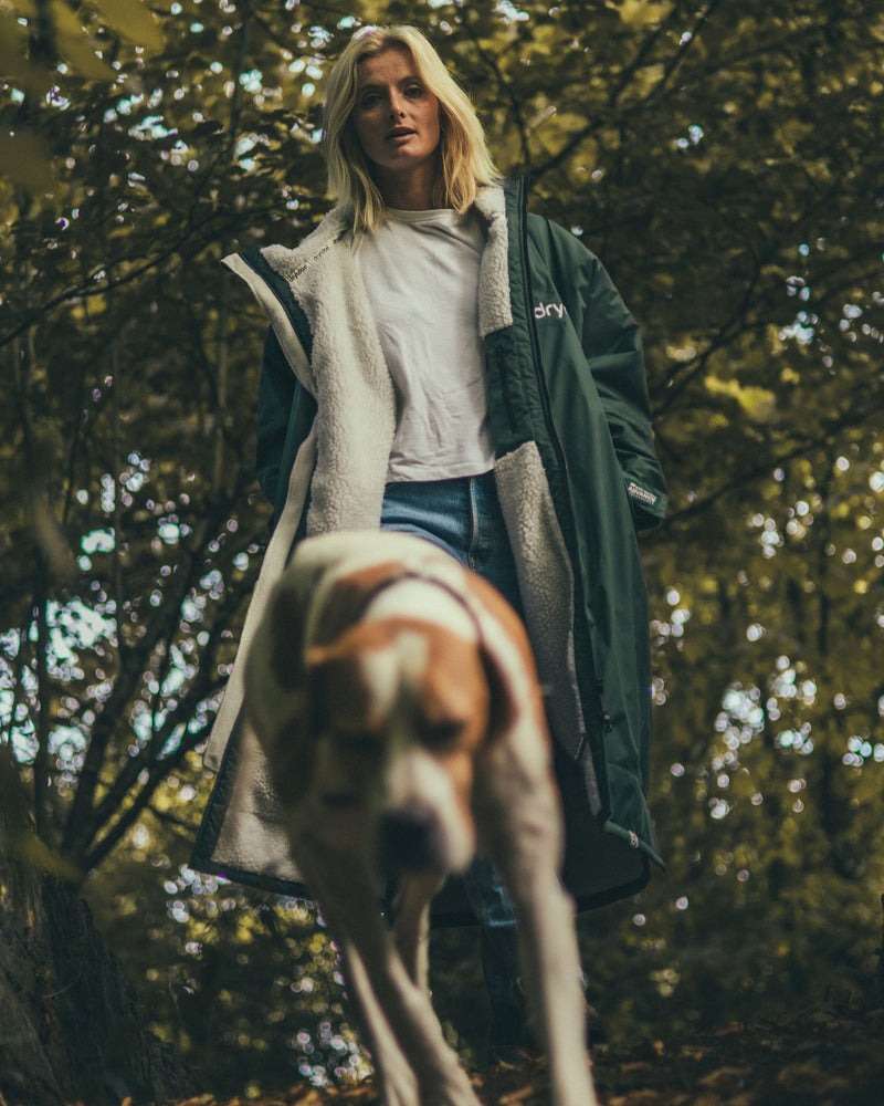 DryRobe | Adult Long Sleeve - Dark Green/Nimbus Cloud | Dryrobe | Change Robe - Northshore Newquay - Surf/Skate