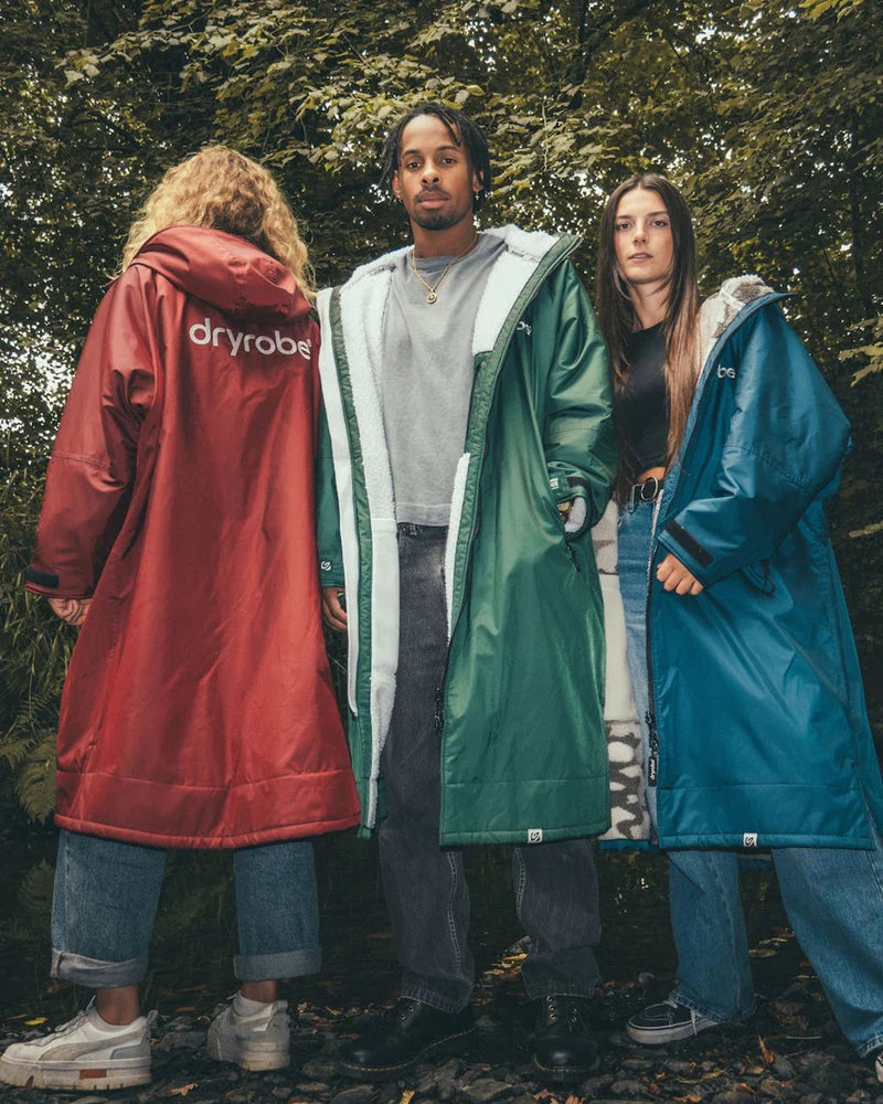DryRobe | Adult Long Sleeve - Dark Green/Nimbus Cloud | Dryrobe | Change Robe