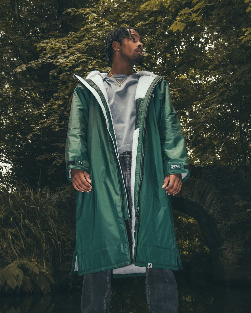 DryRobe | Adult Long Sleeve - Dark Green/Nimbus Cloud | Dryrobe | Change Robe