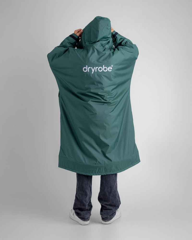 DryRobe | Adult Long Sleeve - Dark Green/Nimbus Cloud | Dryrobe | Change Robe