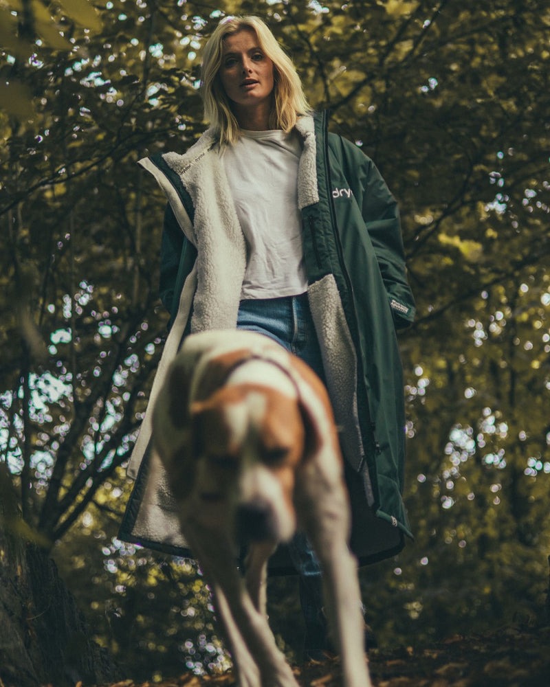 DryRobe | Adult Long Sleeve - Dark Green/Nimbus Cloud | Dryrobe | Change Robe