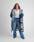 DryRobe | Adult Long Sleeve - Deep sea blue/sand camo | Dryrobe | Change Robe