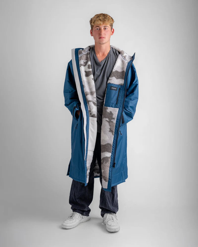 DryRobe | Adult Long Sleeve - Deep sea blue/sand camo | Dryrobe | Change Robe