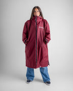 DryRobe | Adult Long Sleeve - burgundy/silver grey | Dryrobe | Change Robe