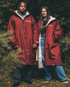 DryRobe | Adult Long Sleeve - burgundy/silver grey | Dryrobe | Change Robe