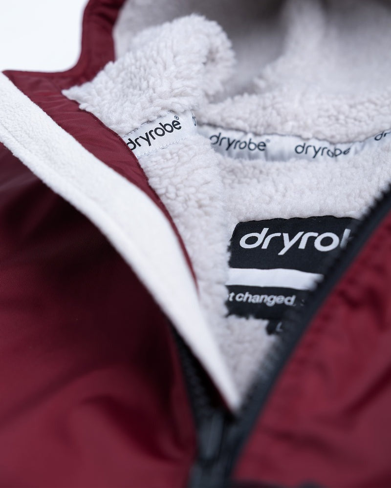 DryRobe | Adult Long Sleeve - burgundy/silver grey | Dryrobe | Change Robe