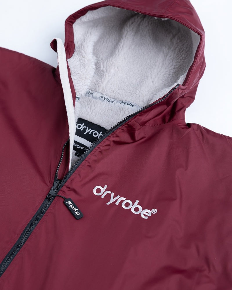 DryRobe | Adult Long Sleeve - burgundy/silver grey | Dryrobe | Change Robe