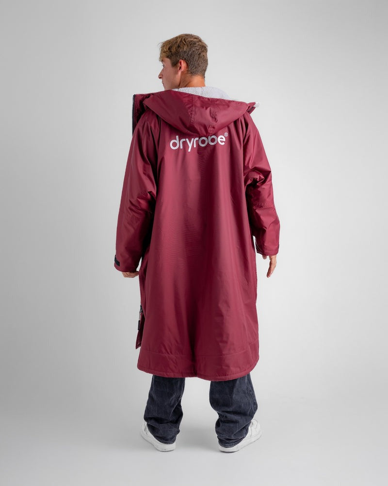 DryRobe | Adult Long Sleeve - burgundy/silver grey | Dryrobe | Change Robe