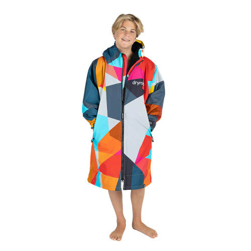 DryRobe V3 Long Sleeve - Abstract | KIDS | Dryrobe | Change Robe - Northshore Newquay - Surf/Skate Shop