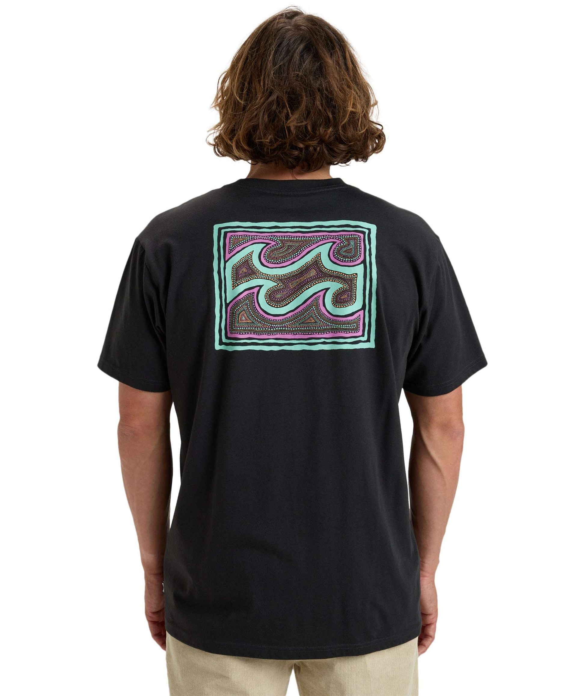 Billabong Crayon Wave Tshirt- Washed Black | Billabong | T Shirt