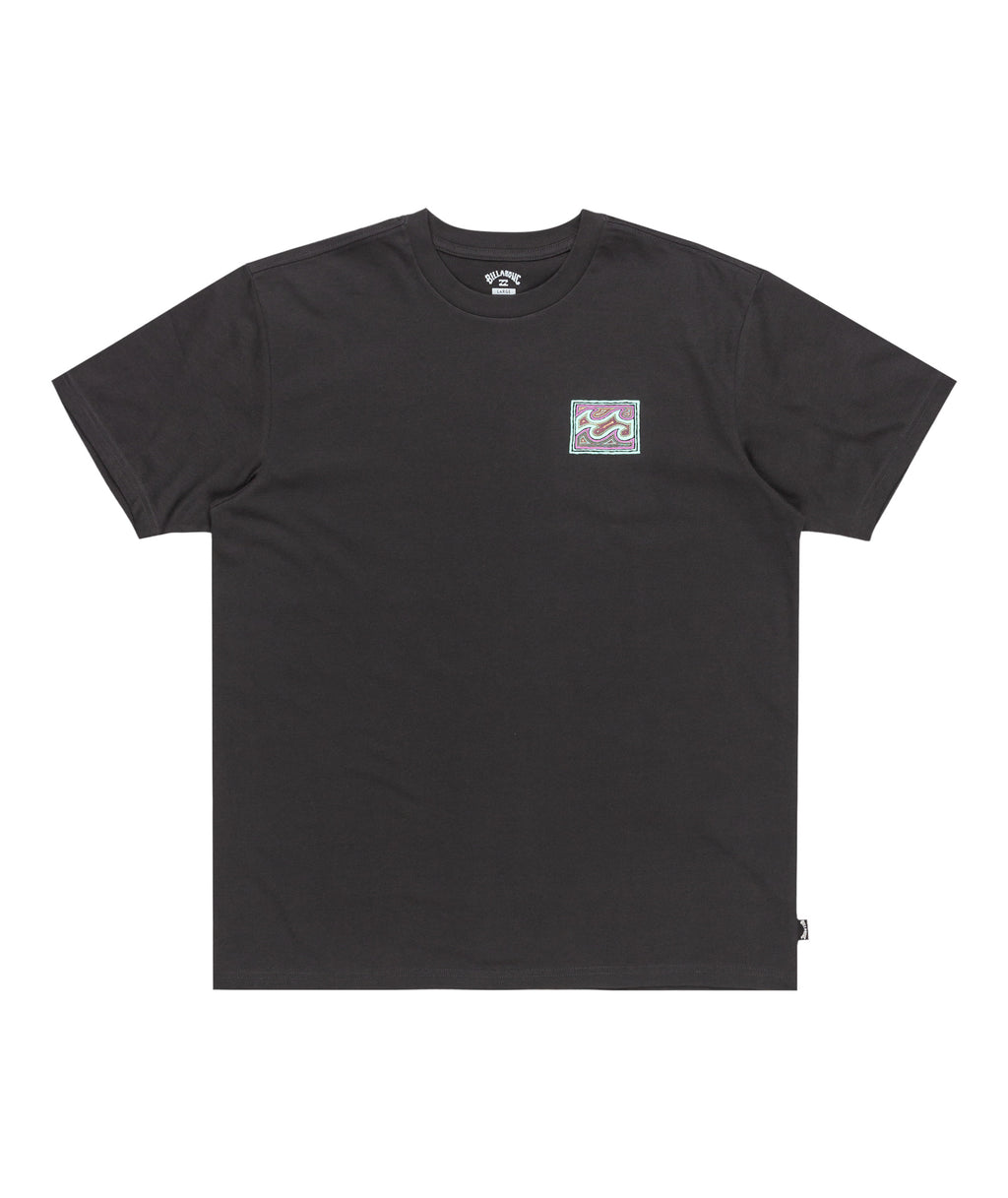 Billabong Crayon Wave Tshirt- Washed Black | Billabong | T Shirt