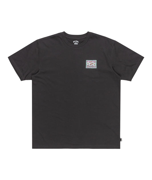 Billabong Crayon Wave Tshirt- Washed Black | Billabong | T Shirt