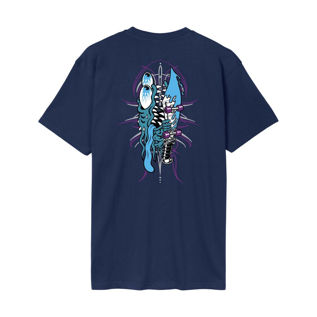Santa Cruz Meek Pinstripe Slasher T-Shirt-Midnight Blue