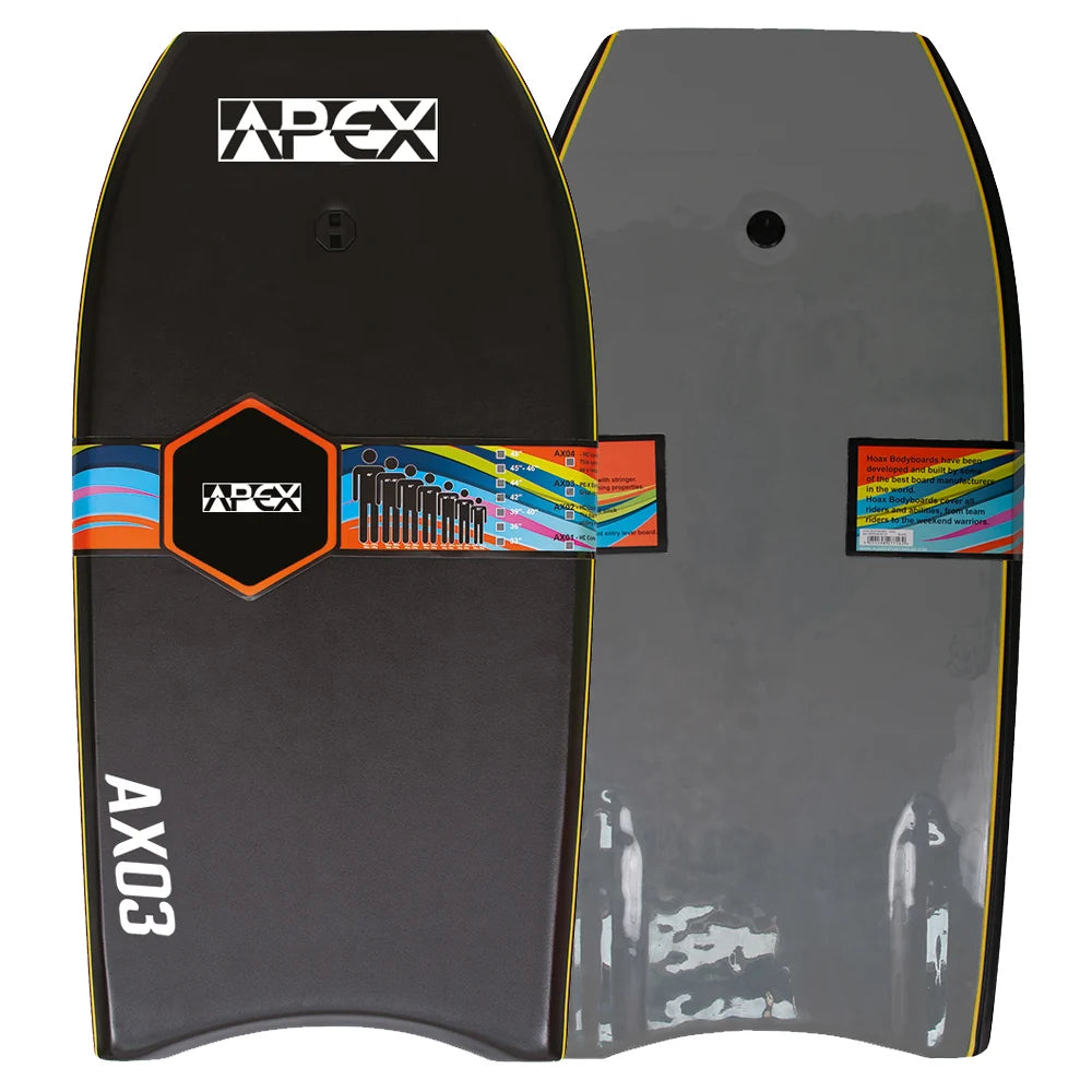 Apex AX03 Bodyboard - 44” Black | Apex | - Northshore Newquay - Surf/Skate Shop