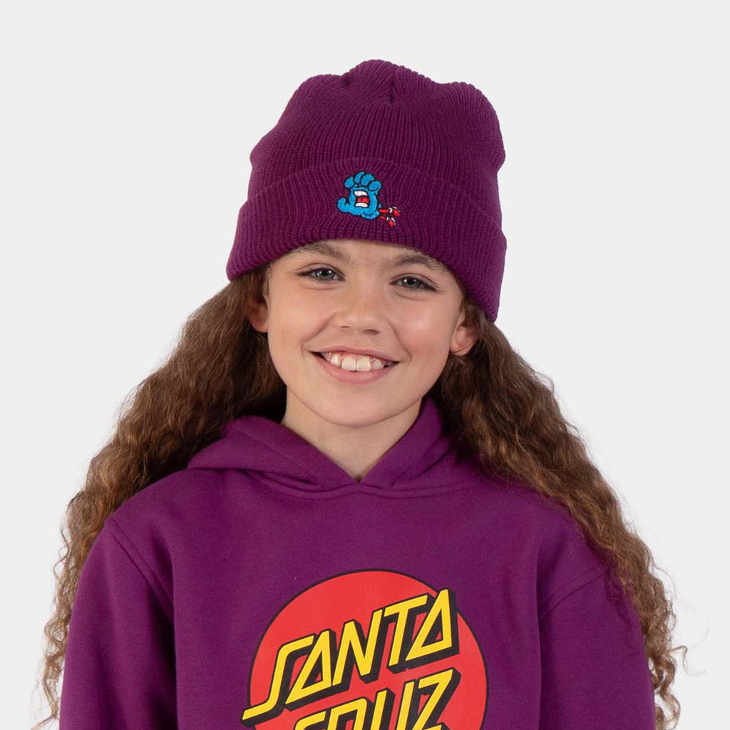 Santa Cruz Youth Hand Dude Beanie-Fresh Purple