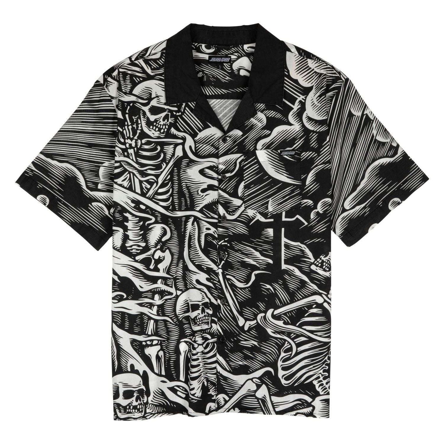 Santa Cruz O'Brien Purgatory Short sleeved shirt-Black S | Santa Cruz |