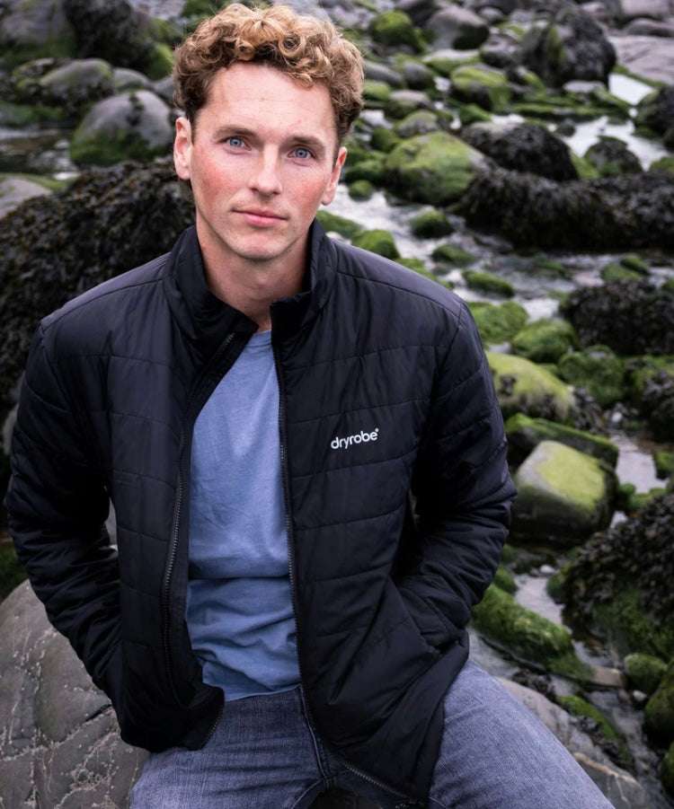 Men’s DryRobe Jacket - Black | Dryrobe | Jacket - Northshore Newquay - Surf/Skate Shop