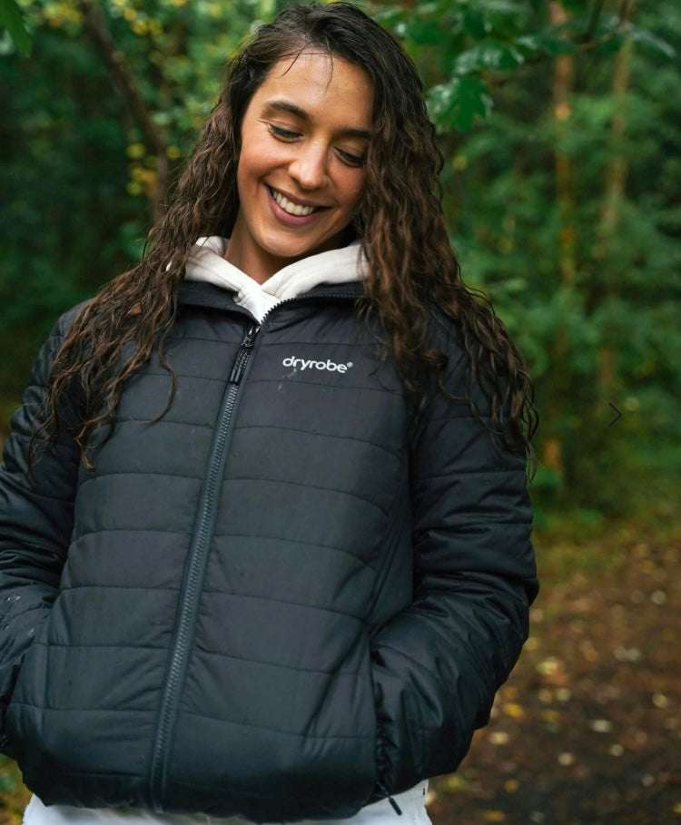 Ladies DryRobe Jacket - Black | Dryrobe | Jacket - Northshore Newquay - Surf/Skate Shop
