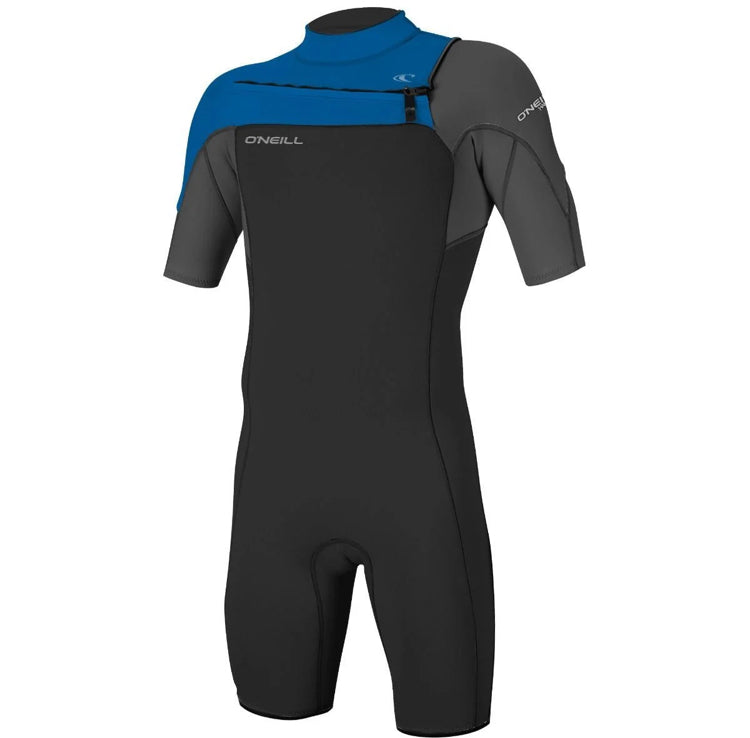 O’NEILL YOUTH HAMMER 2MM CHEST ZIP SHORT SLEEVE SPRING WETSUIT | GRAPH /BLACK / OCEAN | O’neill | Summer Wetsuit - Northshore Newquay - Surf/Skate Shop