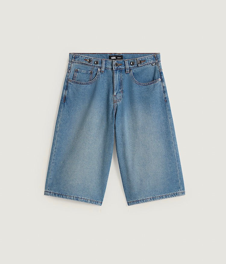 Vans Cinched Check 5 Baggy Shorts-Stone Wash/Blue | Vans | Womens Shorts - Northshore Newquay - Surf/Skate Shop
