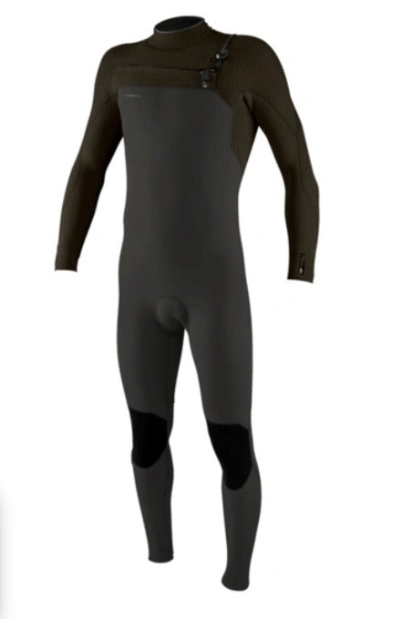 MENS O’NEILL HYPERFREAK 3/2 CHEST ZIP FULL WETSUIT - RAVEN/ARMY | O’neill | Winter Wetsuit - Northshore Newquay - Surf/Skate Shop