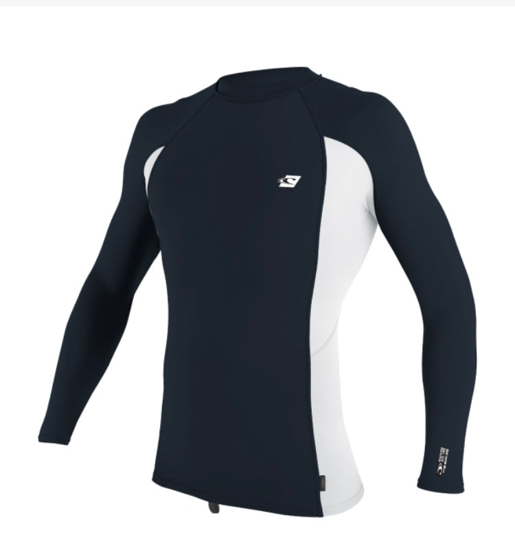 O’Neill premium skins L/S rash guard - slate/white | O’neill | Rash Vest - Northshore Newquay - Surf/Skate Shop