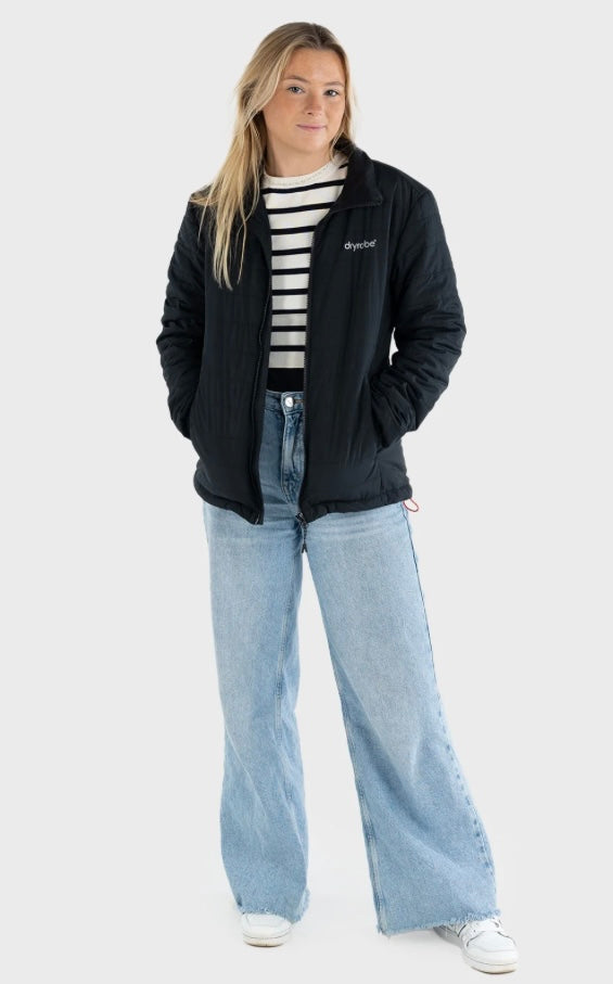 Ladies DryRobe Jacket - Black | Dryrobe | Jacket - Northshore Newquay - Surf/Skate