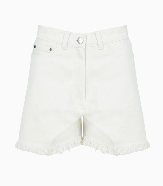 Women's Weekend Vibes Denim Shorts-White | SRG Apparel |